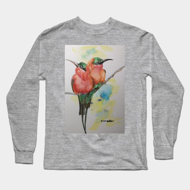 Rufous hummingbird Long Sleeve T-Shirt by Random Happiness